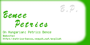 bence petrics business card